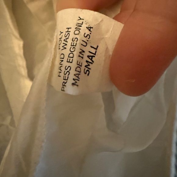 Beluva San Francisco Made in USA Cream Shirt with Black Stitching - Picture 4 of 6